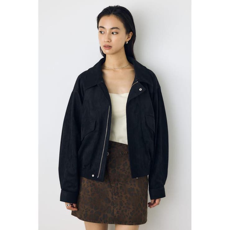 フェイクレザー/スエード2WAYファー付ブルゾン | AZUL BY MOUSSY | 詳細画像32 