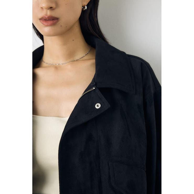 フェイクレザー/スエード2WAYファー付ブルゾン | AZUL BY MOUSSY | 詳細画像33 