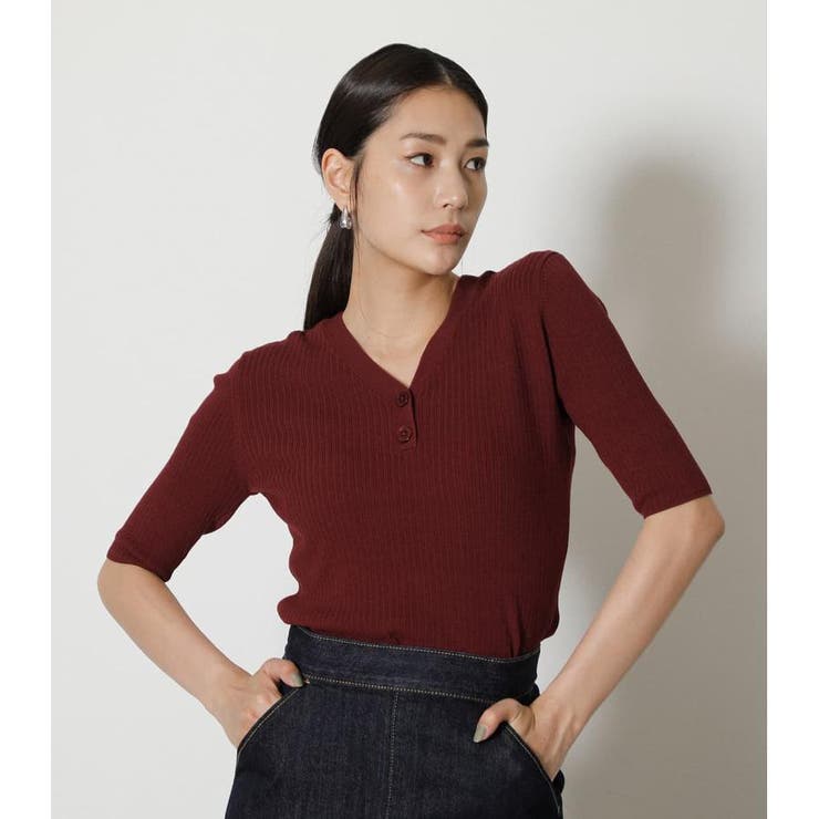 トップス Mallion vintage top 2WAY HENRY NECK KNIT TOPS[品番：AZLW0018995]｜AZUL BY MOUSSY