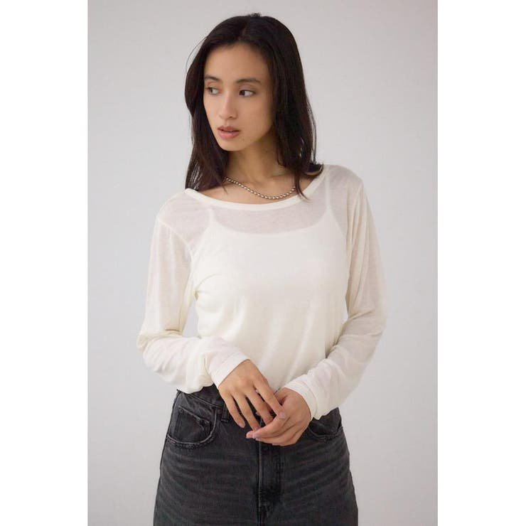 シアーロングスリーブTシャツ | AZUL BY MOUSSY | 詳細画像3 