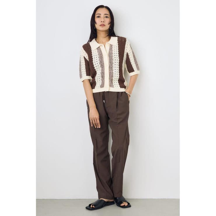 クロシェニットポロカラーカーディガン | AZUL BY MOUSSY | 詳細画像23 