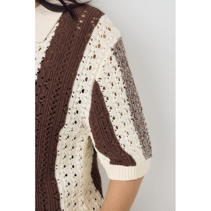 クロシェニットポロカラーカーディガン | AZUL BY MOUSSY | 詳細画像25 