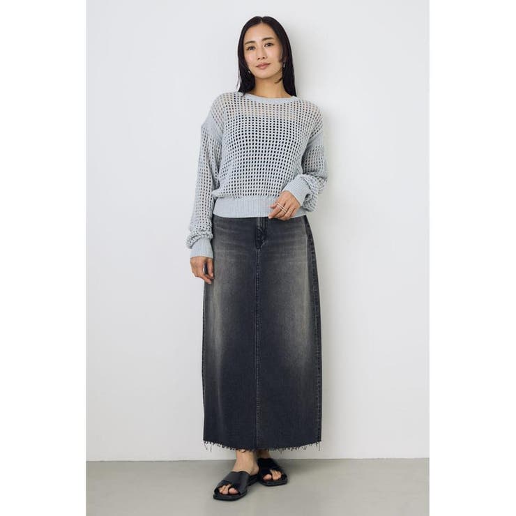 デニムロングスカート | AZUL BY MOUSSY | 詳細画像6 