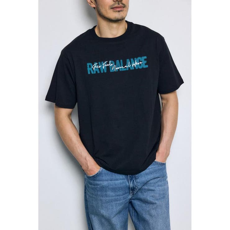 BLK | ダブルロゴプリントTEE | AZUL BY MOUSSY
