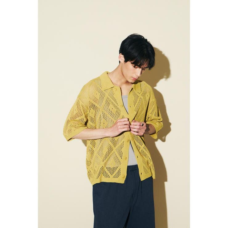 デザインメッシュニットシャツ | AZUL BY MOUSSY | 詳細画像15 