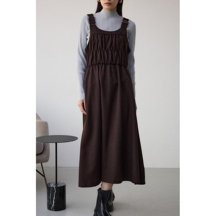 BRN | シャーリング2WAYジャンパースカート | AZUL BY MOUSSY