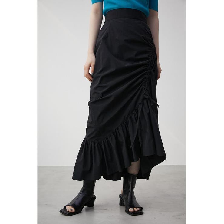 ASYMMETRY FRILL GATHER SKIRT | AZUL BY MOUSSY | 詳細画像2 