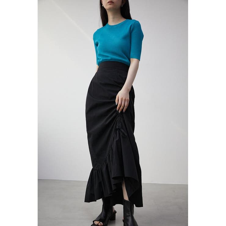 ASYMMETRY FRILL GATHER SKIRT | AZUL BY MOUSSY | 詳細画像4 