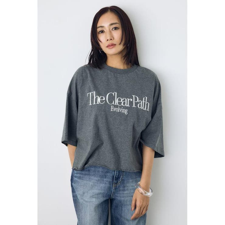 D/T.GRY3 | 刺繍ロゴTシャツ | AZUL BY MOUSSY