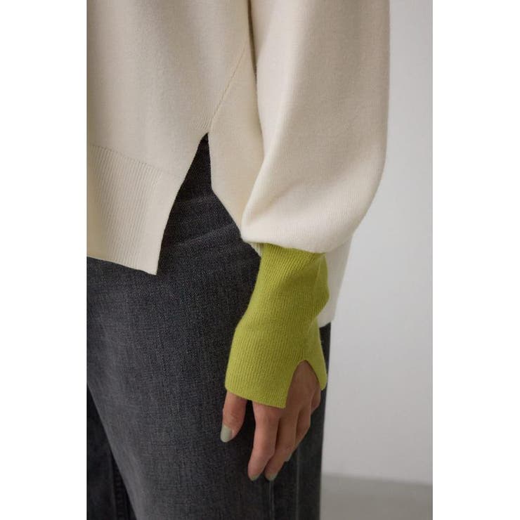 バイカラーカフニット | AZUL BY MOUSSY | 詳細画像11 
