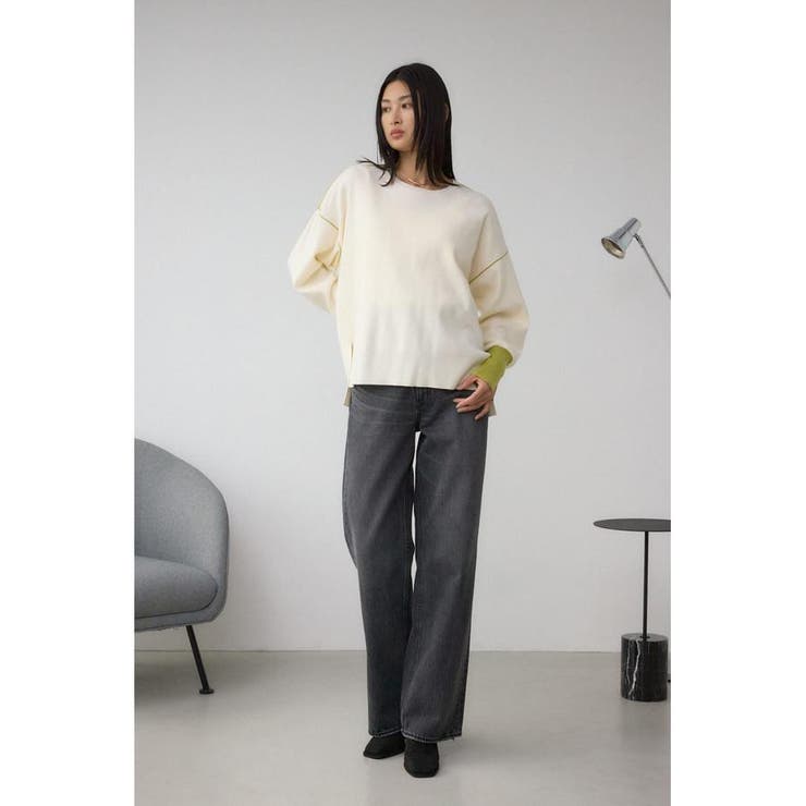 バイカラーカフニット | AZUL BY MOUSSY | 詳細画像4 