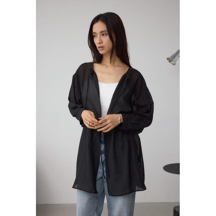 前後2WAY5分袖前リボンブラウス | AZUL BY MOUSSY | 詳細画像16 