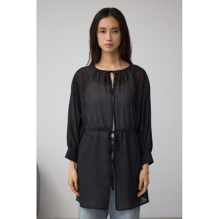 前後2WAY5分袖前リボンブラウス | AZUL BY MOUSSY | 詳細画像18 