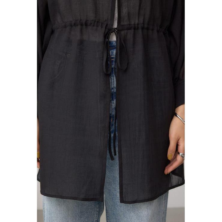 前後2WAY5分袖前リボンブラウス | AZUL BY MOUSSY | 詳細画像24 