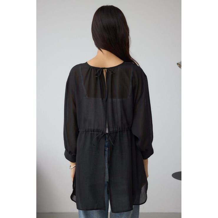 前後2WAY5分袖前リボンブラウス | AZUL BY MOUSSY | 詳細画像27 