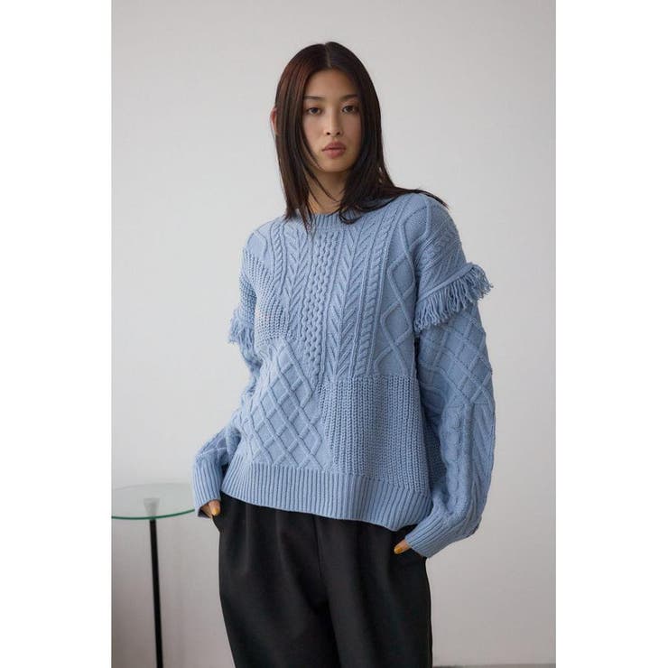 スイッチングフリンジニット | AZUL BY MOUSSY | 詳細画像23 