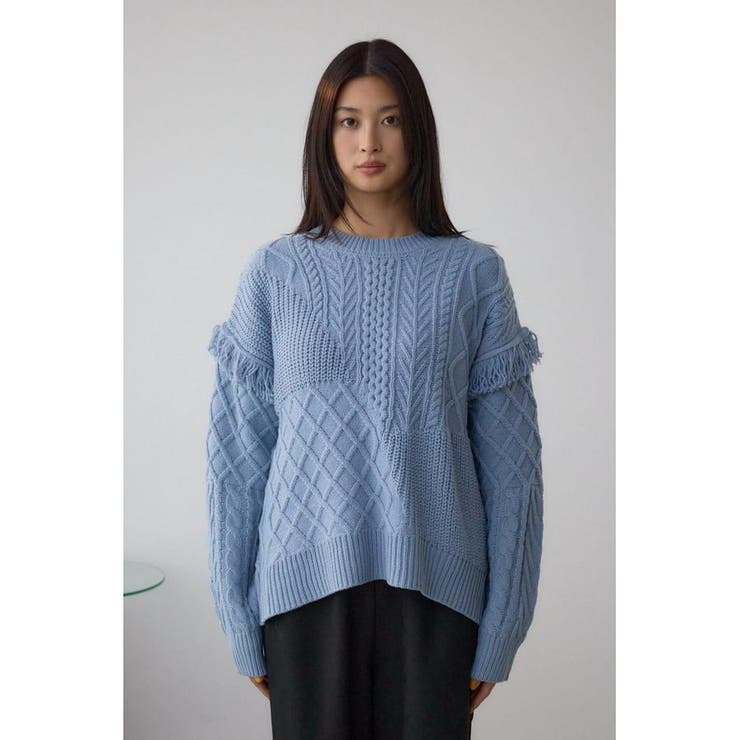 スイッチングフリンジニット | AZUL BY MOUSSY | 詳細画像25 