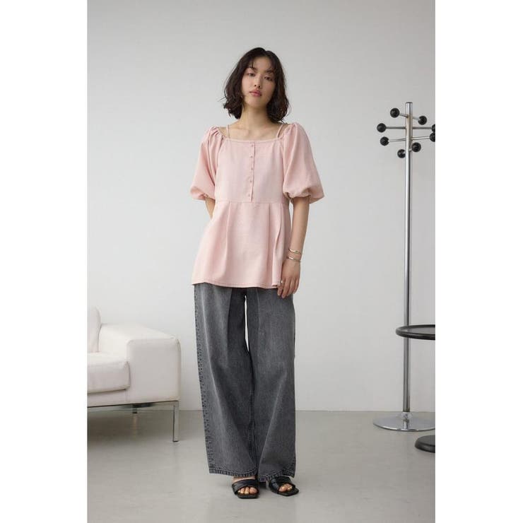 2WAYパフスリーブ配色ペプラムブラウス | AZUL BY MOUSSY | 詳細画像29 