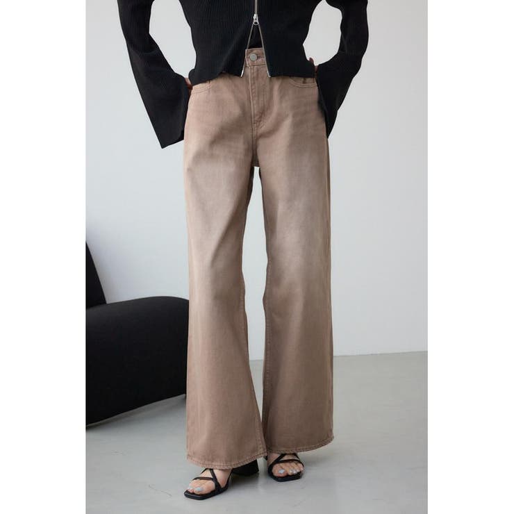 L/BRN1 | AZUL DENIM カラーワイドデニム | AZUL BY MOUSSY