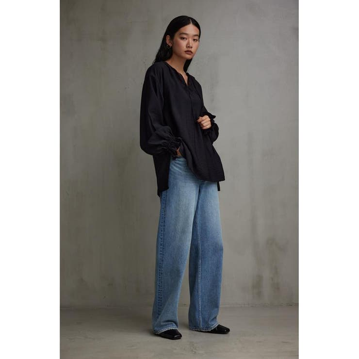 スキッパーギャザーブラウス | AZUL BY MOUSSY | 詳細画像12 