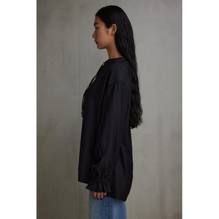 スキッパーギャザーブラウス | AZUL BY MOUSSY | 詳細画像14 