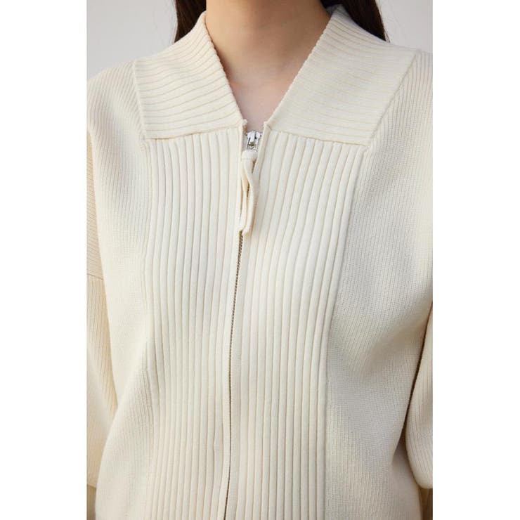 ジップアップニットブルゾン | AZUL BY MOUSSY | 詳細画像7 
