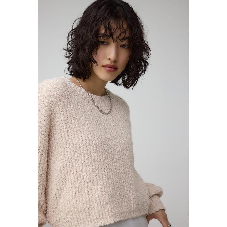 ブークレクロップドニット | AZUL BY MOUSSY | 詳細画像1 