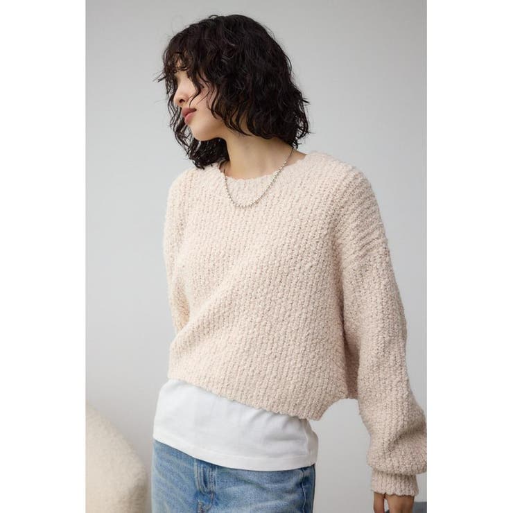 ブークレクロップドニット | AZUL BY MOUSSY | 詳細画像2 