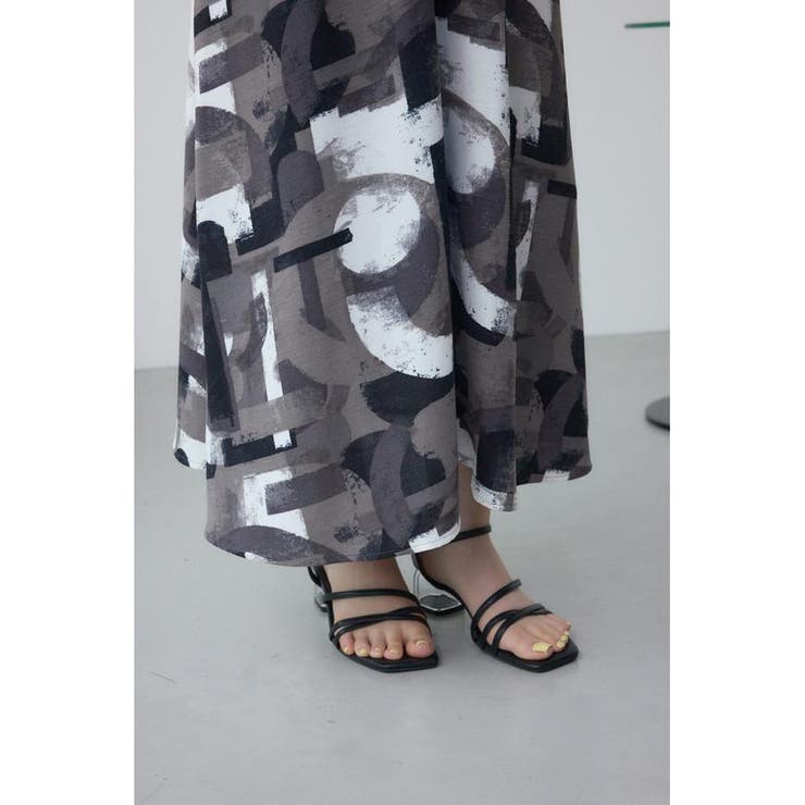 幾何学柄フレアワンピース | AZUL BY MOUSSY | 詳細画像11 