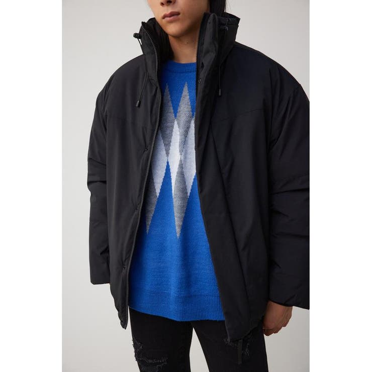 中古　AZUL by moussy ダウンジャケット ジャケット アウター ブラック 黒 中綿 ブルゾン ダウン　メンズ