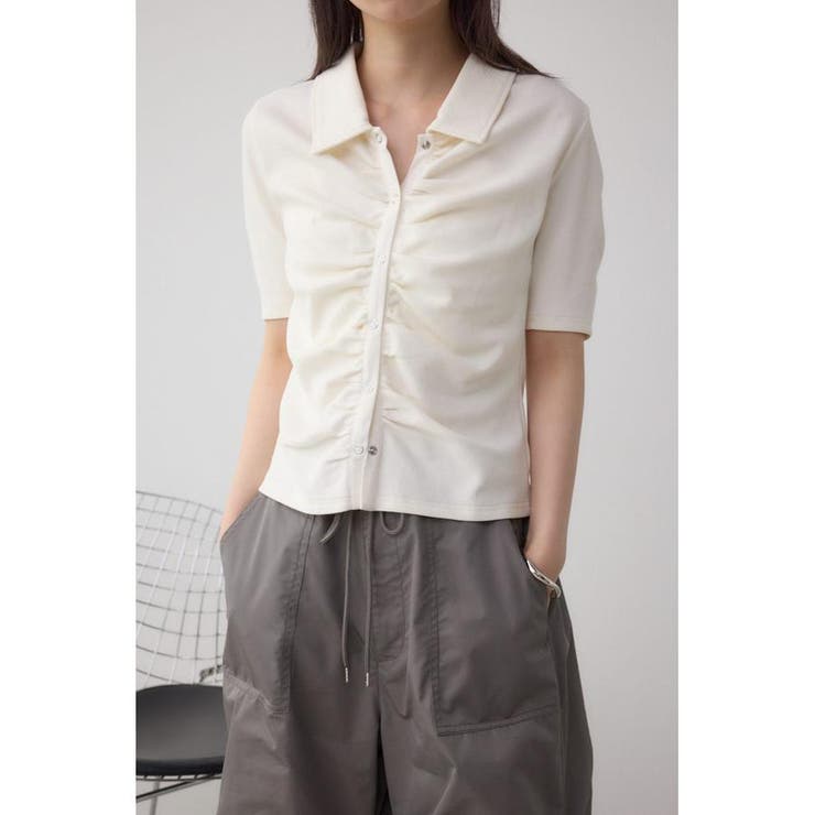 IVOY3 | フロントギャザーポロトップス | AZUL BY MOUSSY