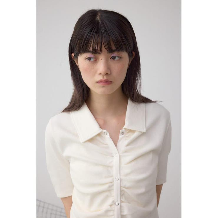 フロントギャザーポロトップス | AZUL BY MOUSSY | 詳細画像2 