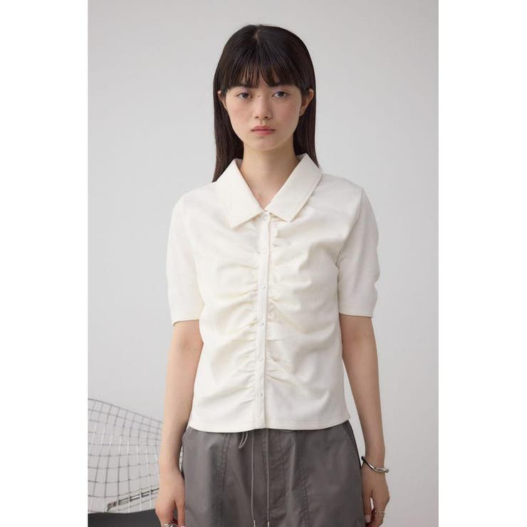 フロントギャザーポロトップス | AZUL BY MOUSSY | 詳細画像5 