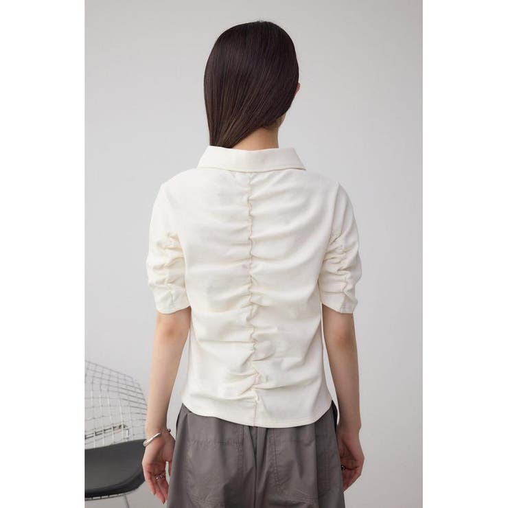 フロントギャザーポロトップス | AZUL BY MOUSSY | 詳細画像7 