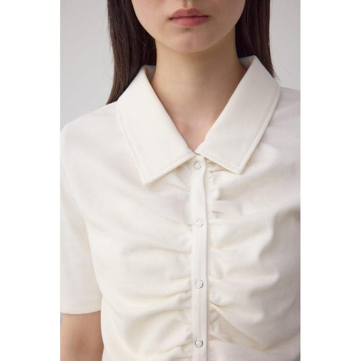 フロントギャザーポロトップス | AZUL BY MOUSSY | 詳細画像8 