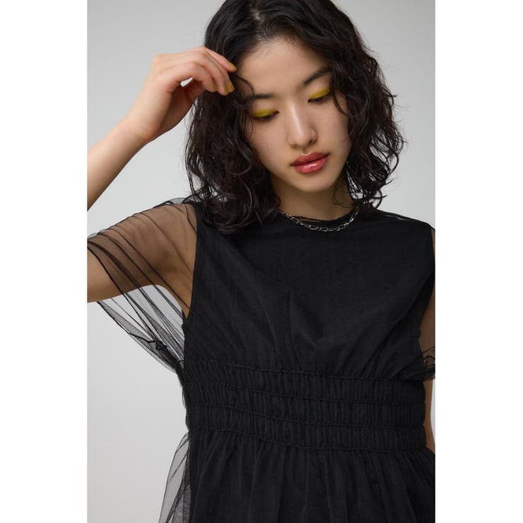 チュールレイヤードペプラムトップス | AZUL BY MOUSSY | 詳細画像10 
