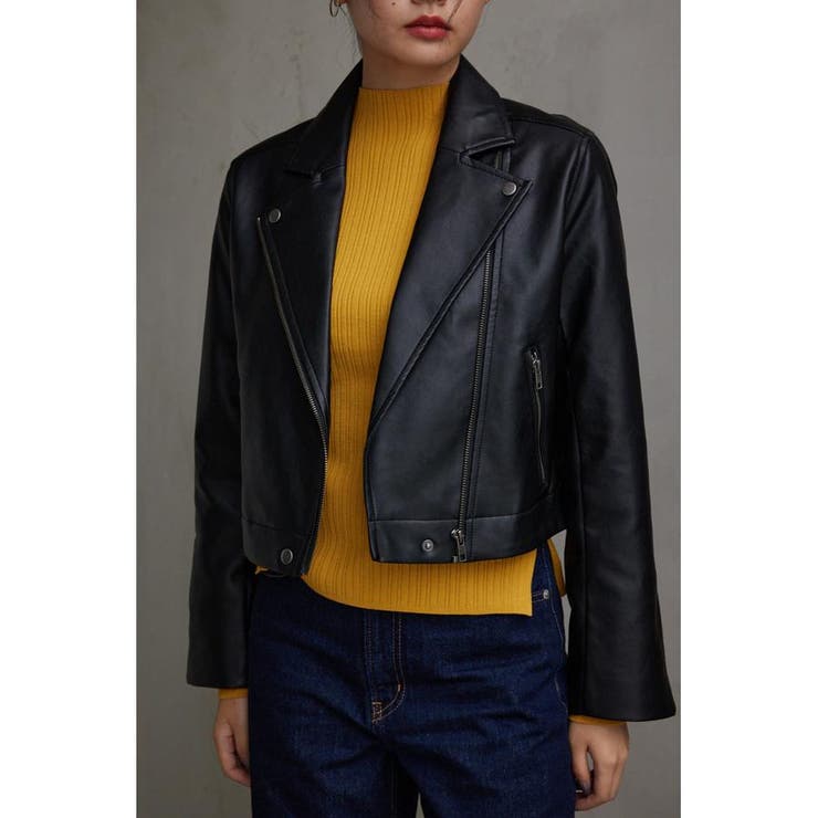 BLK | フェイクレザーライダース | AZUL BY MOUSSY