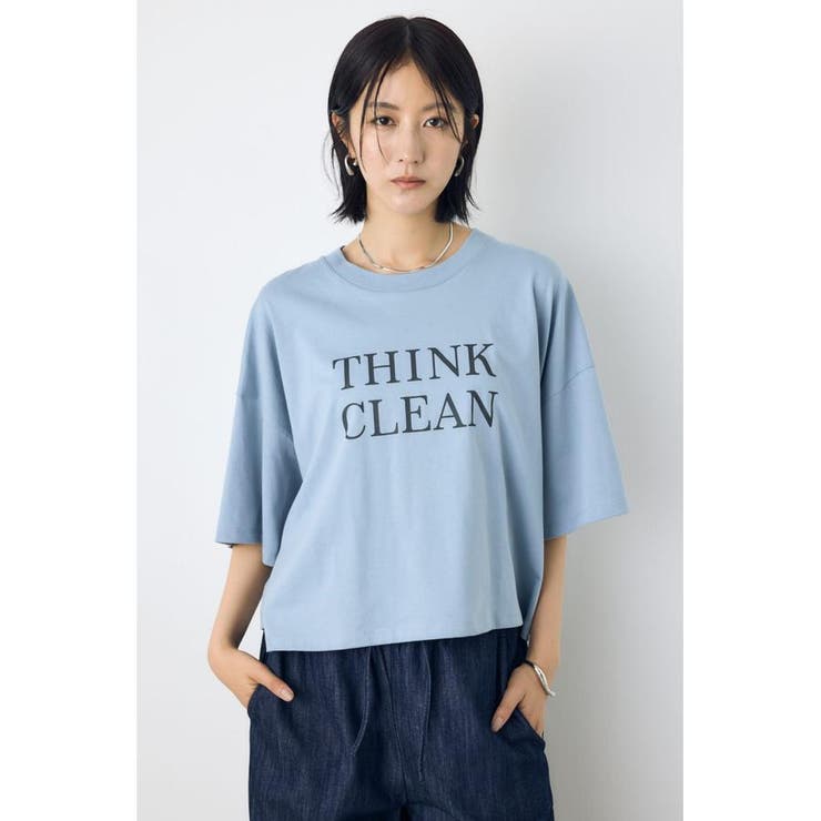 ドロップショルダーロゴ5分袖Tシャツ | AZUL BY MOUSSY | 詳細画像21 