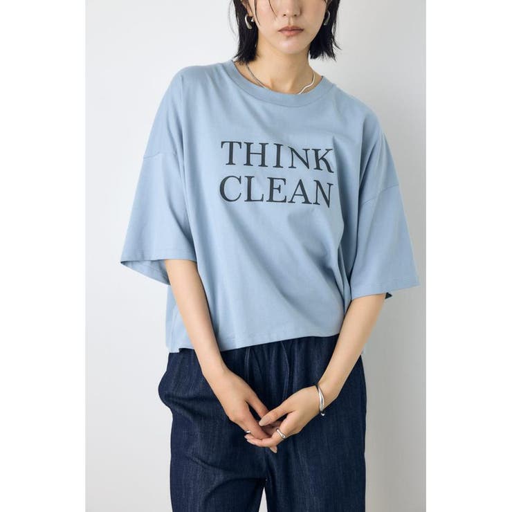 ドロップショルダーロゴ5分袖Tシャツ | AZUL BY MOUSSY | 詳細画像22 