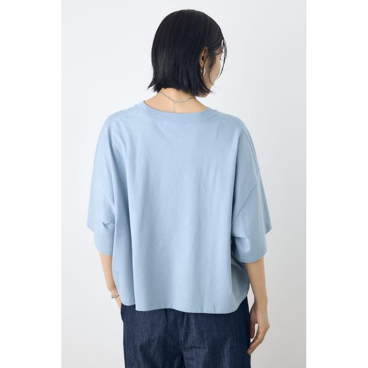 ドロップショルダーロゴ5分袖Tシャツ | AZUL BY MOUSSY | 詳細画像24 