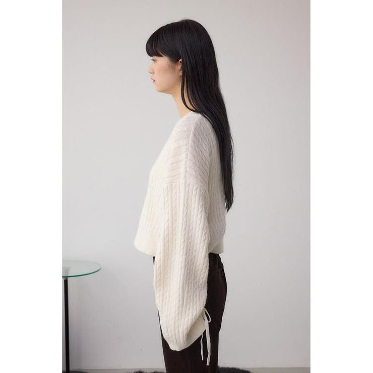 ドロストリングスパンコールラメニット | AZUL BY MOUSSY | 詳細画像6 