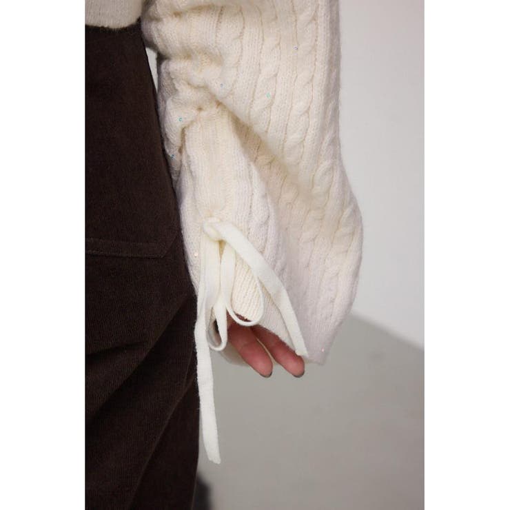 ドロストリングスパンコールラメニット | AZUL BY MOUSSY | 詳細画像11 