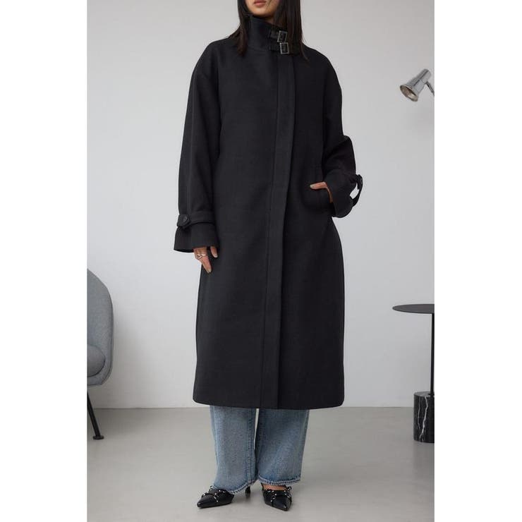 B-HEAT スタンドカラージップロングコート | AZUL BY MOUSSY | 詳細画像1 