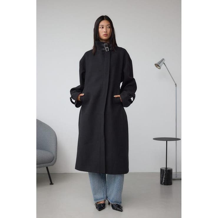 B-HEAT スタンドカラージップロングコート | AZUL BY MOUSSY | 詳細画像3 