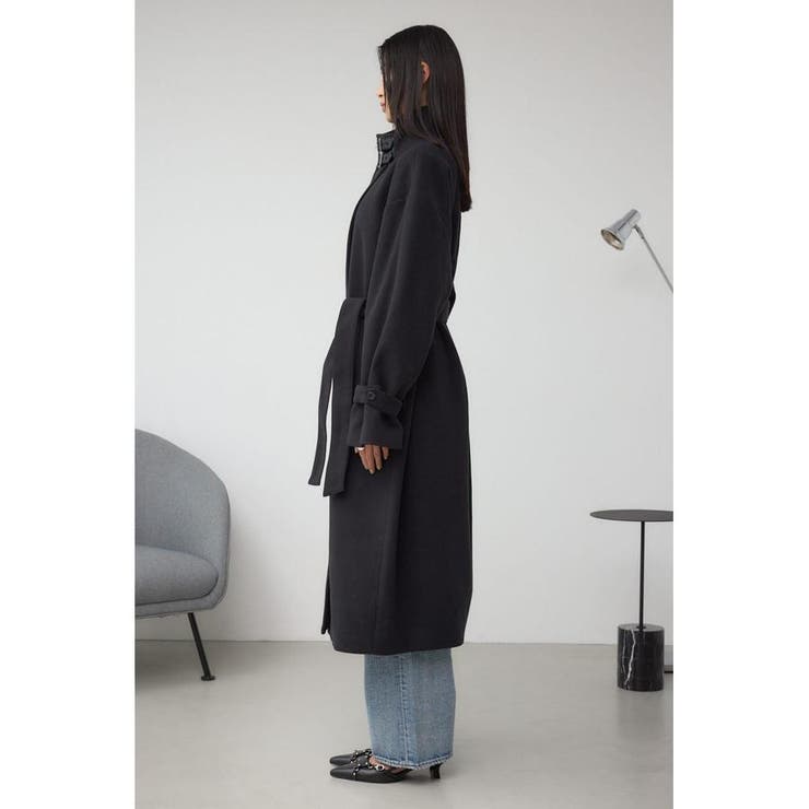B-HEAT スタンドカラージップロングコート | AZUL BY MOUSSY | 詳細画像6 