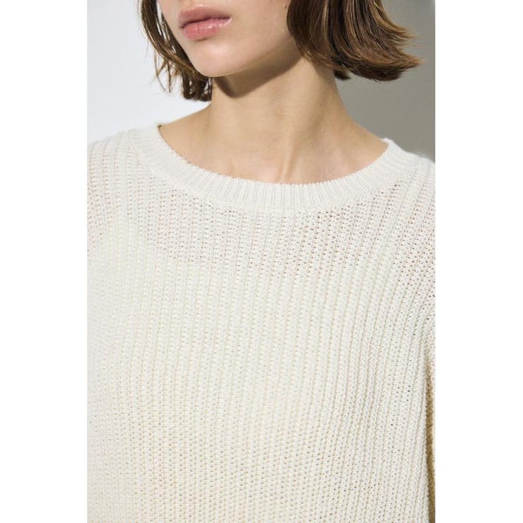 畔編みリラックスニットトップス | AZUL BY MOUSSY | 詳細画像5 