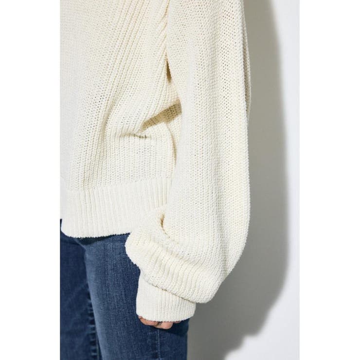 畔編みリラックスニットトップス | AZUL BY MOUSSY | 詳細画像7 