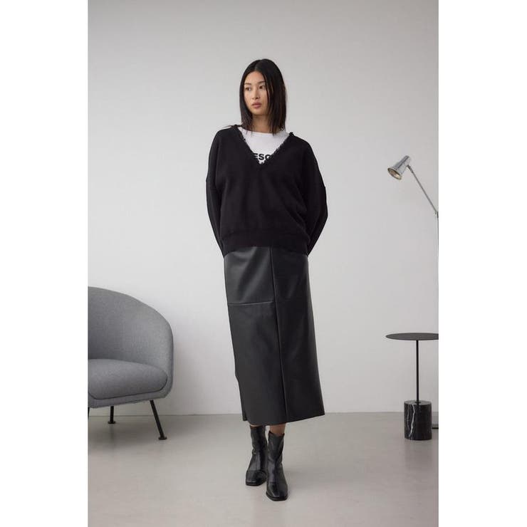 Vネックフリンジスウェッターニット | AZUL BY MOUSSY | 詳細画像4 