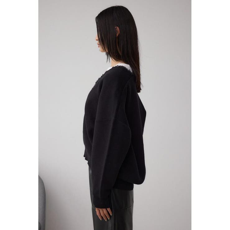 Vネックフリンジスウェッターニット | AZUL BY MOUSSY | 詳細画像6 