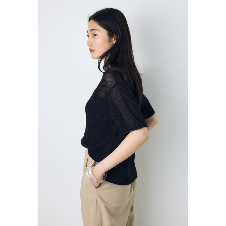畔編み半袖ニットトップス | AZUL BY MOUSSY | 詳細画像14 